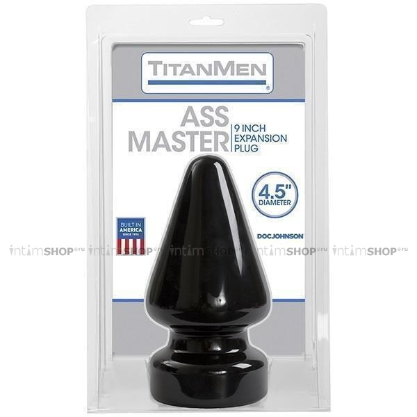 Анальная пробка Doc Johnson TitanMen® Tools  Butt Plug 4.5" Diameter Ass Master, черная от IntimShop