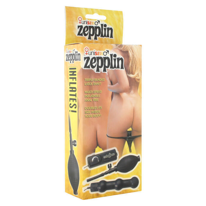 Анальная пробка Zepplin Black Inflatable Anal Wand Seven Creations, черный