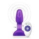 Анальная римминг-пробка b-Vibe Rimming Petite с пультом ДУ, фиолетовая