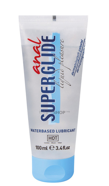 Анальная смазка Hot Anal Superglide Liquid Pleasure на водной основе, 100 мл