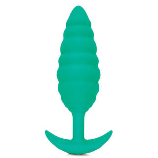 Анальная вибропробка b-Vibe Twist для ношения, зеленый