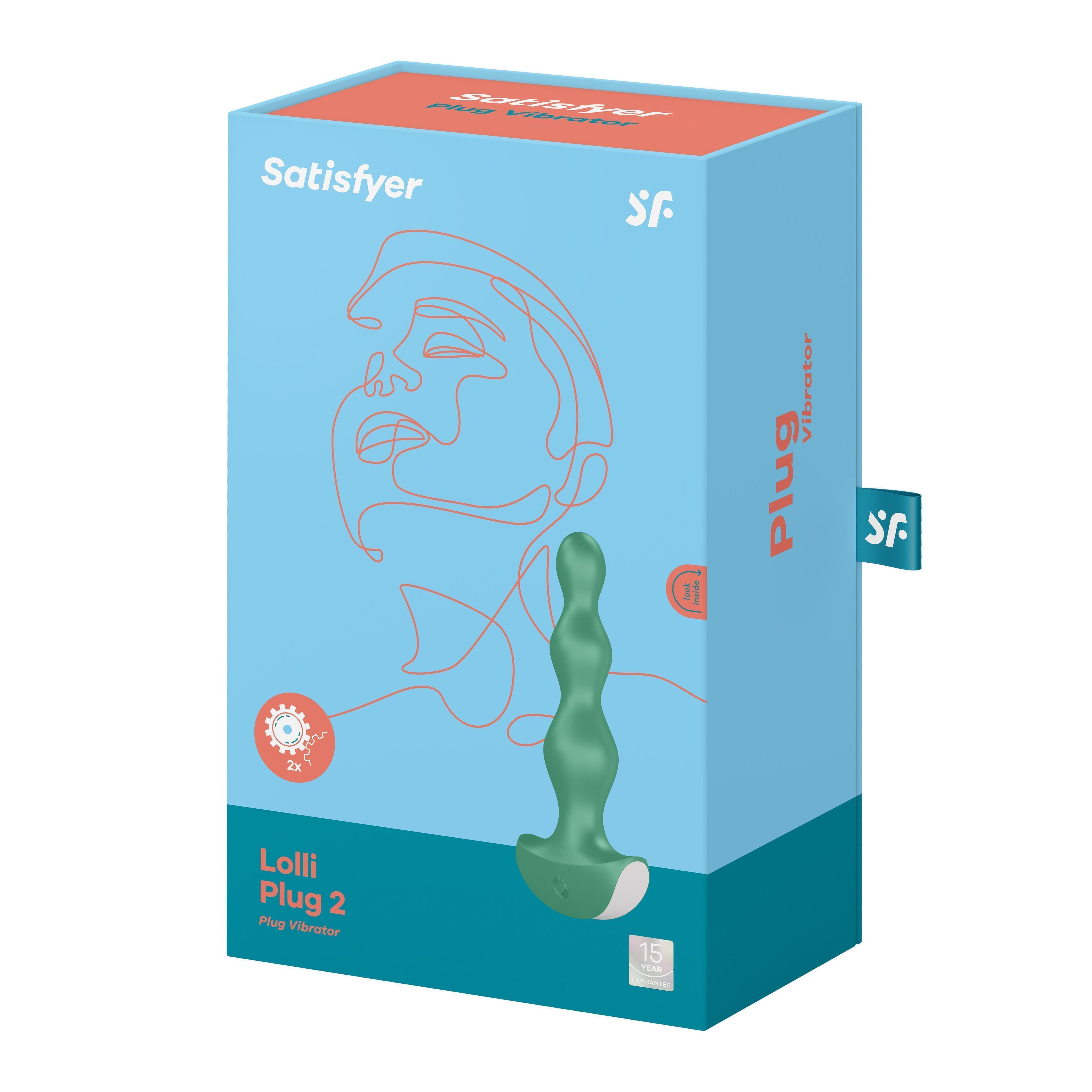 Анальная вибропробка Satisfyer Lolli Plug 2, зеленая