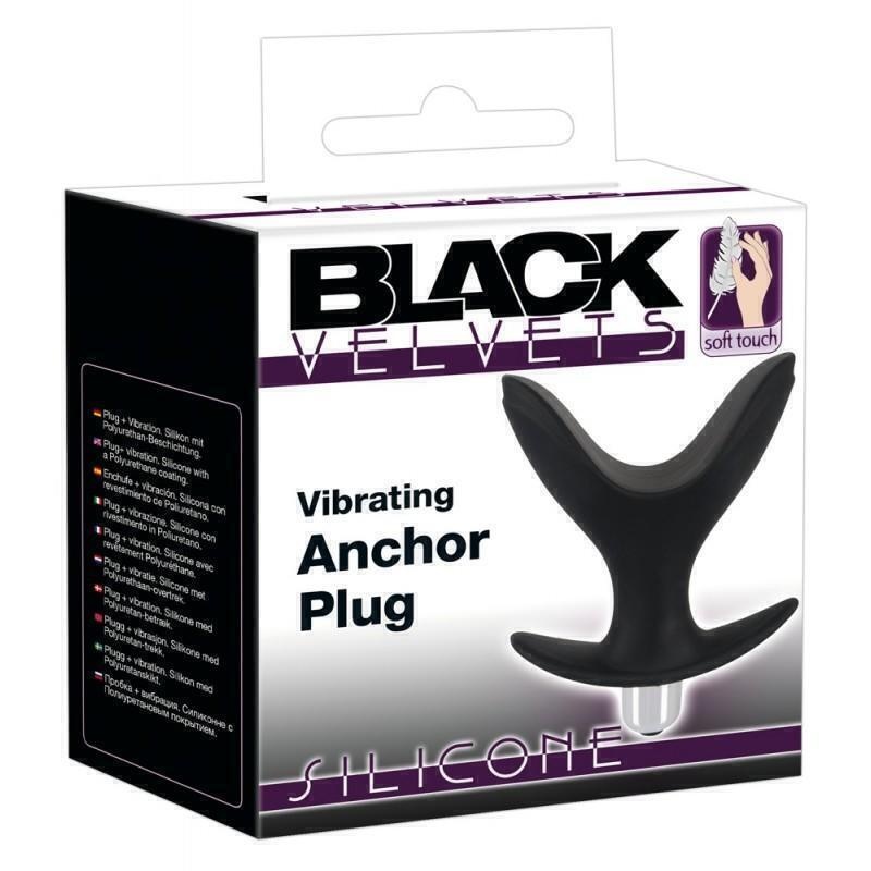 Анальная Втулка с Вибрацией Vibrating Anchor Plug You2Toys Black Velvet черный