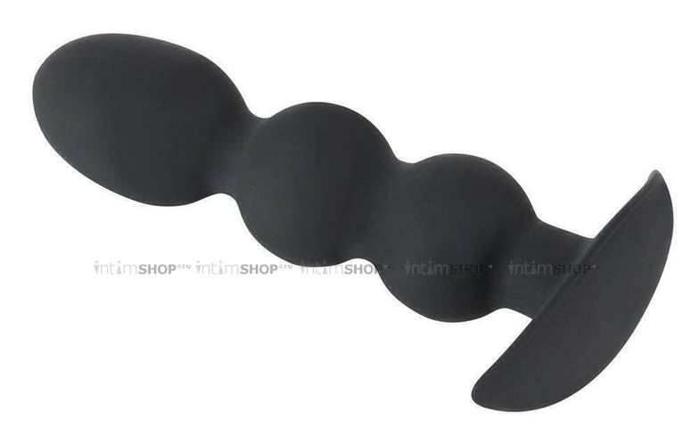 Анальная втулка Black Velvet Analplug Heavy Beads от IntimShop