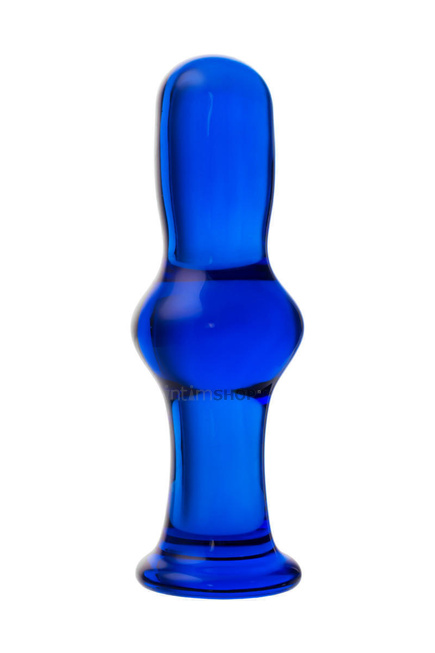Анальная втулка Sexus Glass, синяя - фото 1
