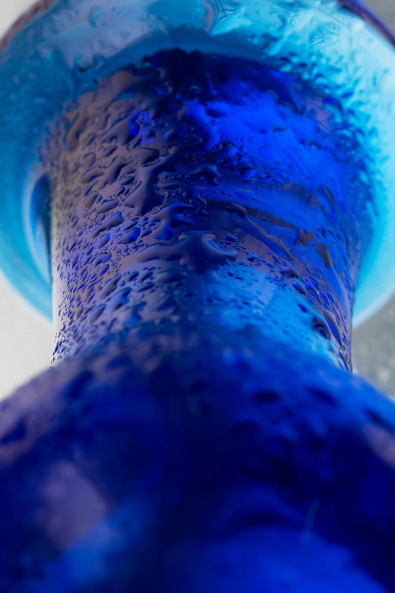 Анальная втулка Sexus Glass, синяя 