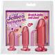 Анальные фаллоимитаторы Doc Johnson Crystal Jellies Anal Starter Kit, розовые