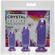 Анальные фаллоимитаторы Doc Johnson Crystal Jellies Anal Starter Kit, фиолетовые