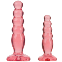 Анальные пробки Doc Johnson Crystal Jellies Trainer 2 шт, розовые