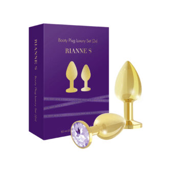 Анальные пробки Rianne S Booty Plug Original Luxury Set 2x, золотистые