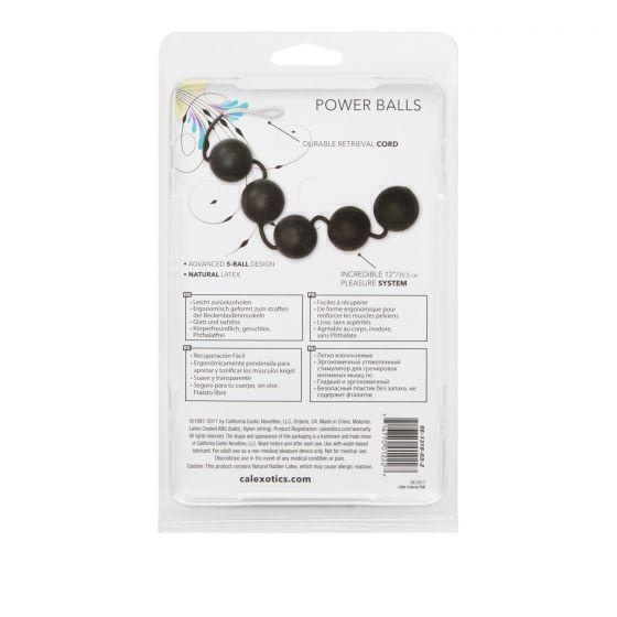 Анальные шарики California Exotic Novelties Power Balls, черный