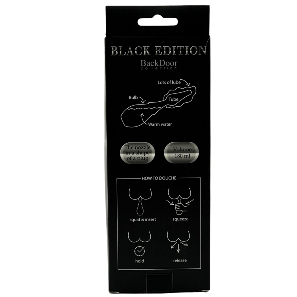 Анальный душ Lola Games Back Door Collection Black Edition Kinky Douche 180 мл, чёрный