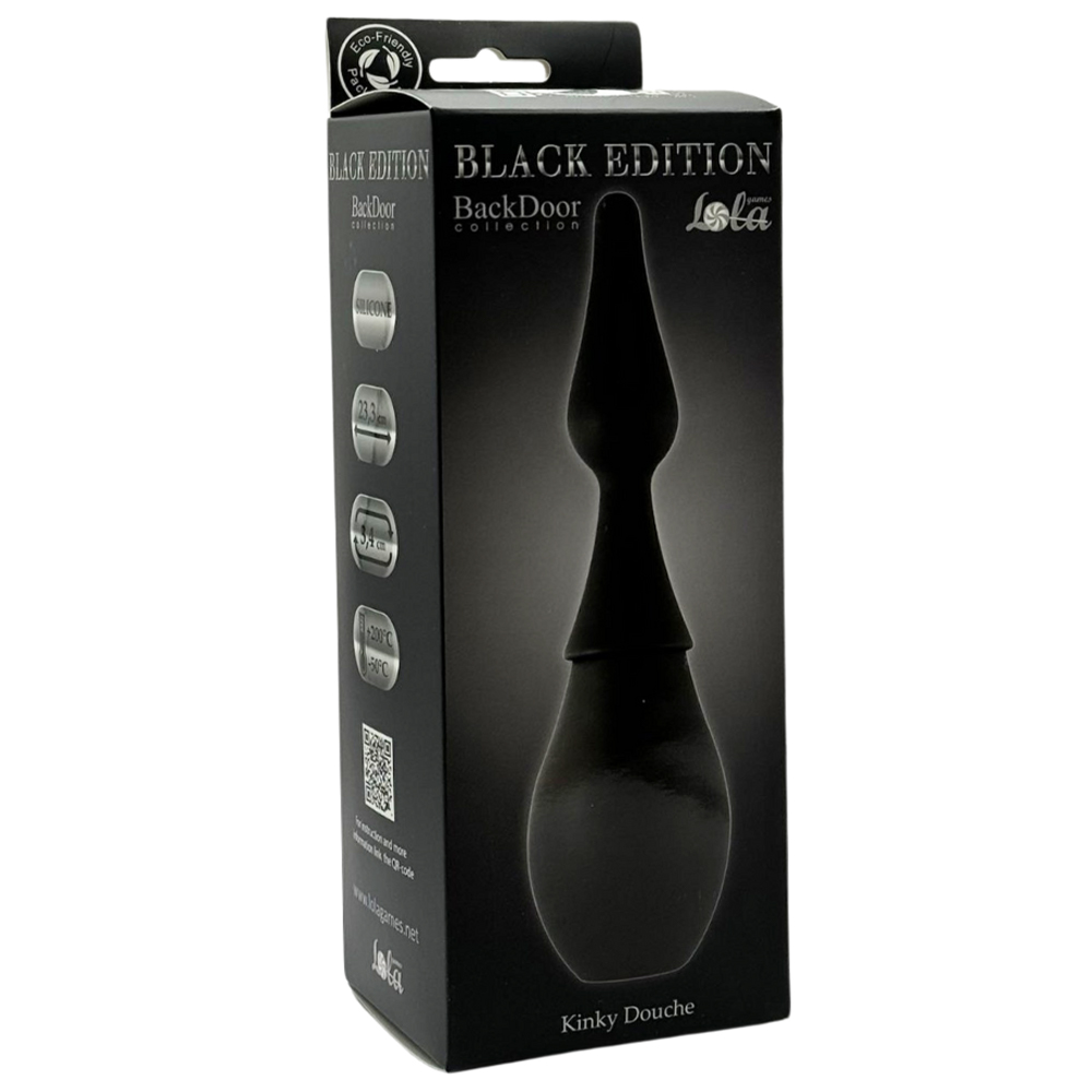 Анальный душ Lola Games Back Door Collection Black Edition Kinky Douche 180 мл, чёрный