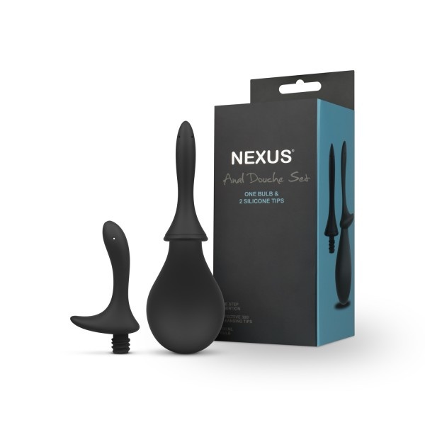 Анальный душ Nexus с 2 насадками, черный