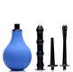 Анальный душ XR Brands Clean Stream Premium One-Way Valve  с 3 насадками 225 мл, голубой