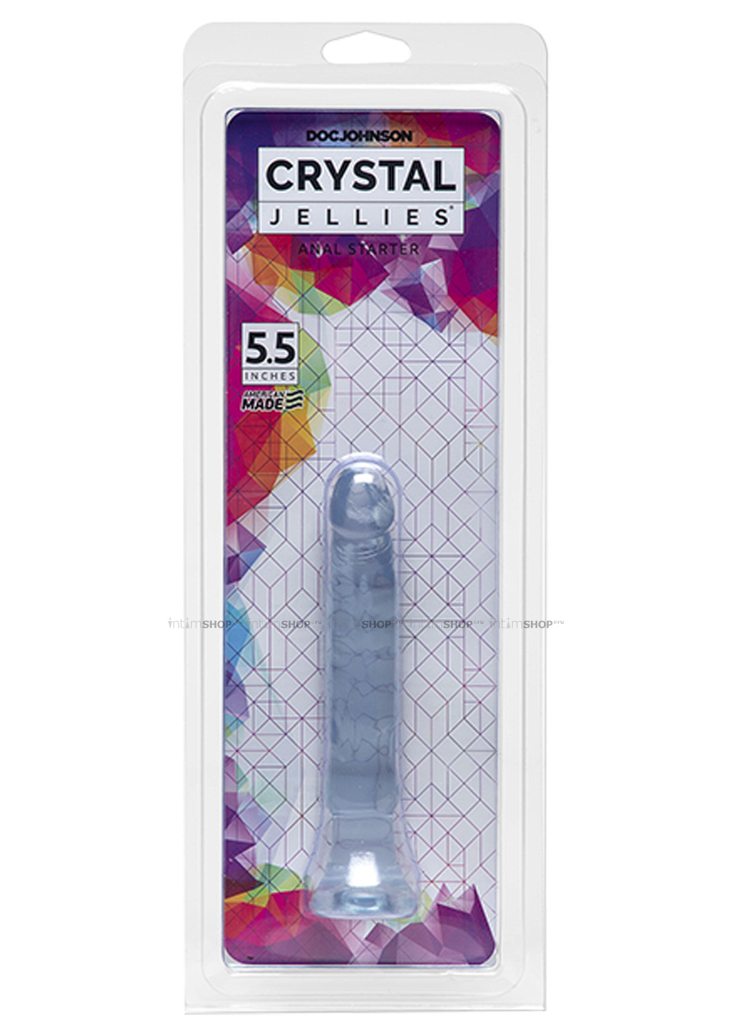 Фаллоимитатор Doc Johnson Crystal Jellies Anal Starter 15.2 см, бесцветный