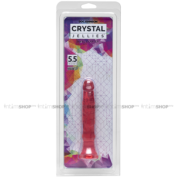 Фаллоимитатор анальный Doc Johnson Crystal Jellies® 5.5" Anal Starter, розовый от IntimShop