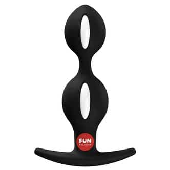 Анальная пробка Fun Factory B Balls Duo со смещенным центром тяжести, чёрная