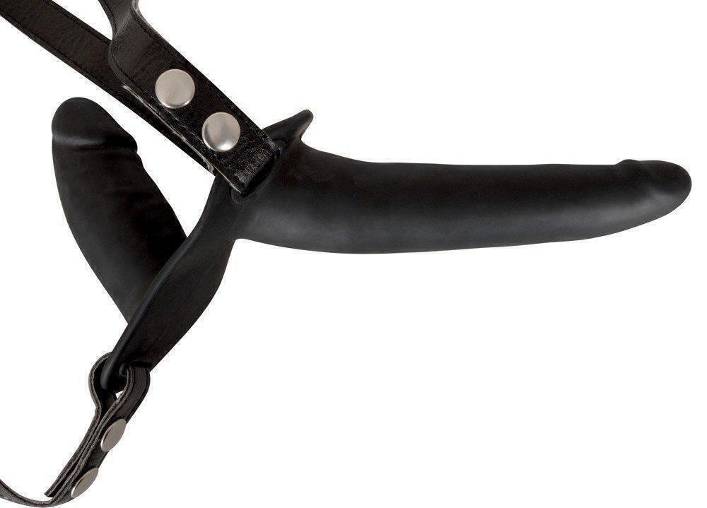 Страпон с вагинальной стимуляцией Orion Double Strap On, черный