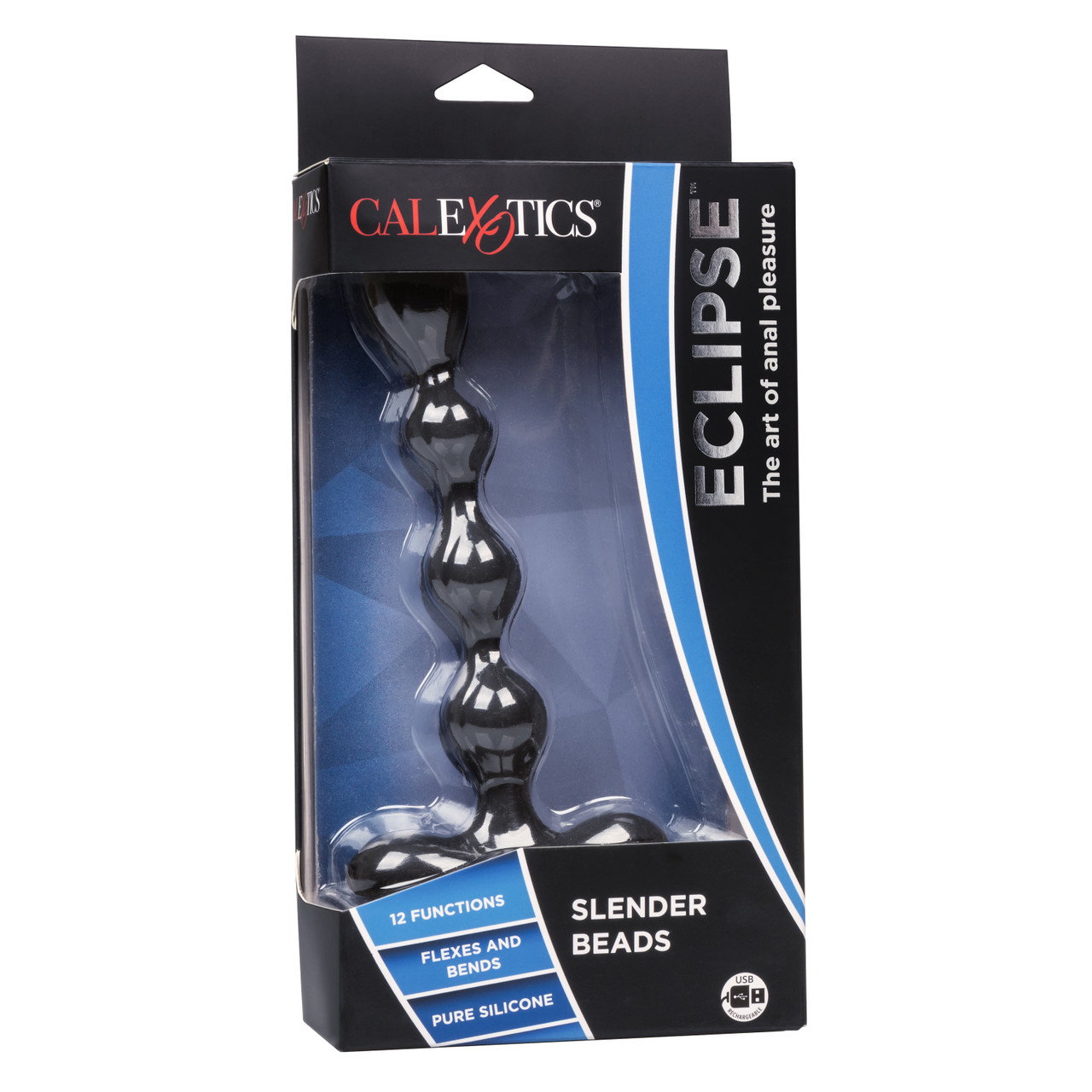 Анальная виброцепочка CalExotics Eclipse Slender Beads, черная