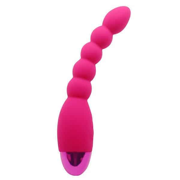 Анальный вибростимулятор Aphrodisia Lover's Beads, перезаряжаемый, розовый