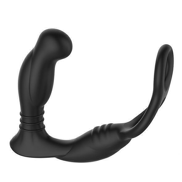 Вибростимулятор простаты Nexus Simul8 Prostate Edition с двойным кольцом на пенис и мошонку, черный