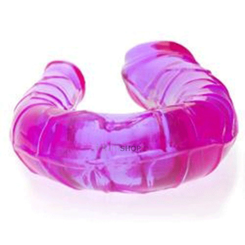 Анально-вагинальный стимулятор U-формы Seven Creations Double 30 см, фиолетовый
