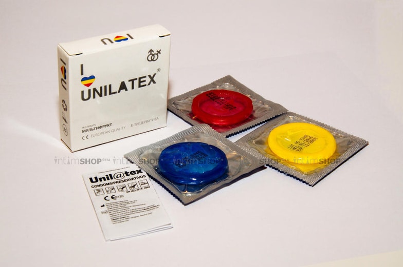 Цветные ароматизированные презервативы Unilatex Multifruits, 144 шт
