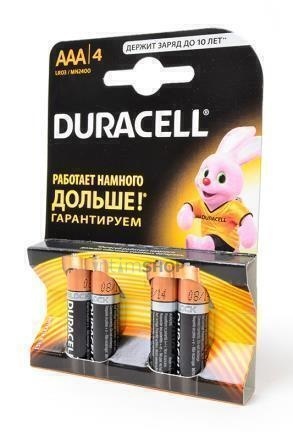 Батарейки Duracell ААА/LR03 4 шт от IntimShop