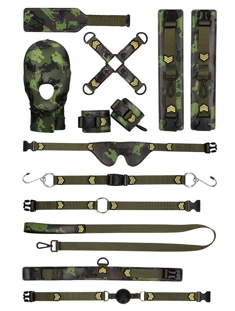 Набор БДСМ Shots Media Ouch! Army Bondage Kit 10 предметов, камуфляж
