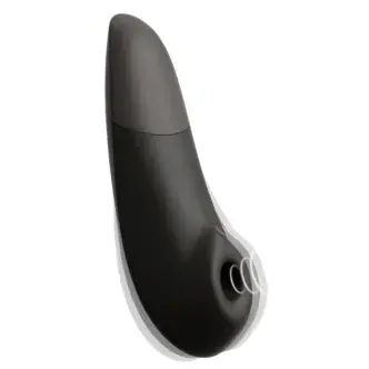 Вакуумный стимулятор клитора с вибрацией Womanizer Enhance, чёрный