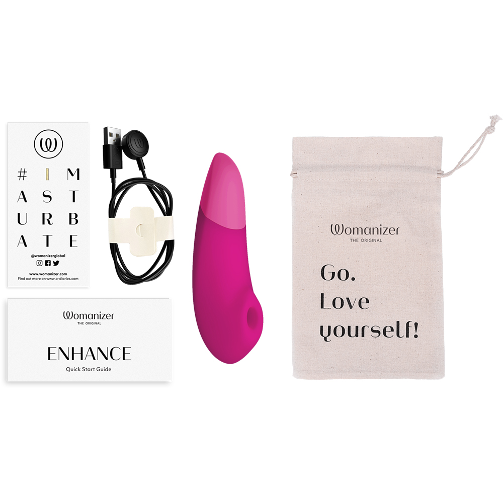 Вакуумный стимулятор клитора с вибрацией Womanizer Enhance, розовый
