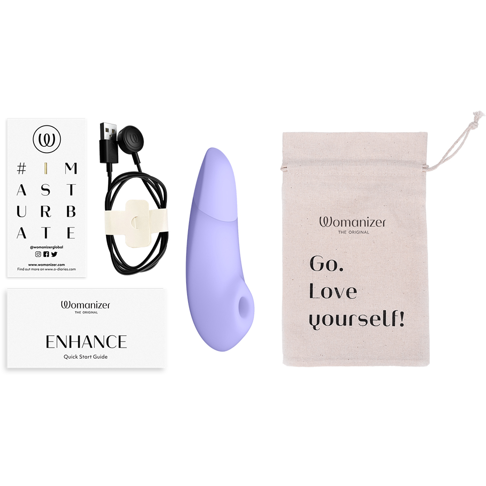 Вакуумный стимулятор клитора с вибрацией Womanizer Enhance, сиреневый