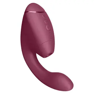 Вибратор с вакуумно-волновым стимулятором клитора Womanizer Next Duo, темно-розовый