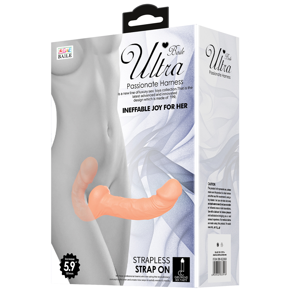 Безремневой страпон Baile Ultra Passionate Harness, телесный
