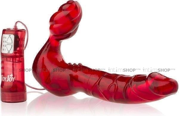 фото Безремневой страпон с вибрацией ToyJoy Bend Over Boyfriend, красный
