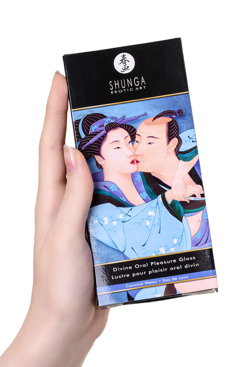 Блеск для губ 3 в 1 Shunga Oral Pleasure Gloss Кокос, 10 мл