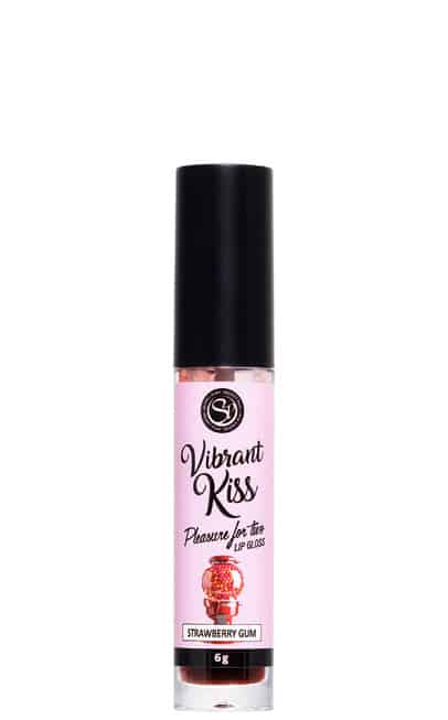 Блеск для губ с эффектом вибрации Secret Play Vibrant Kiss Клубничная жвачка, 6 г