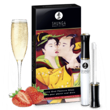 Блеск для губ 3 в 1 Shunga Oral Pleasure Gloss Клубника с шампанским, 10 мл