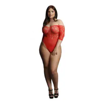Боди Shots Presents Rhinestone Off Shldr Body, красный, OS