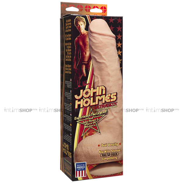 Фаллоимитатор Doc Johnson Signature Cocks Ultraskyn John Holmes 30.5 см, телесный