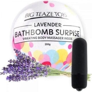 Бомба для ванны и вибропуля Big Teaze Toys Bath Bomb Surprise лаванда, черный