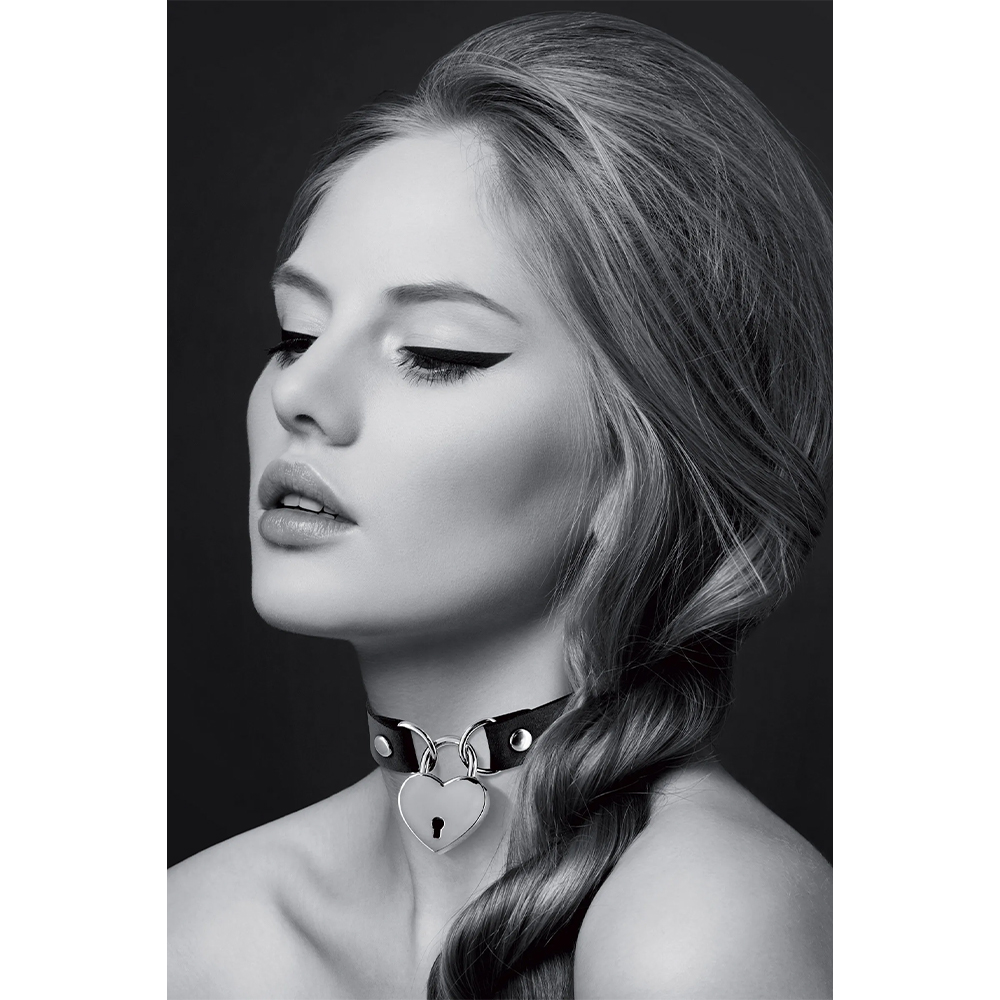 Чокер с замком-сердцем Bijoux Pour Toi, черный