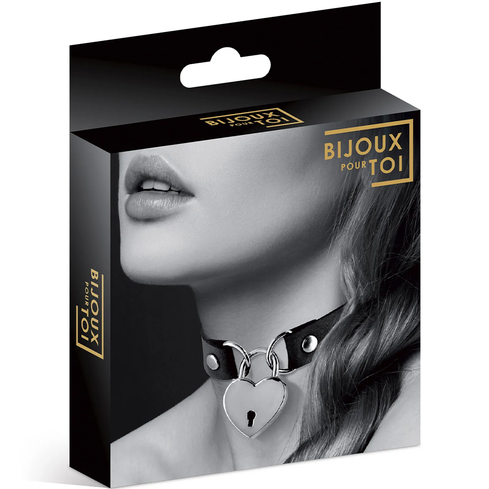 Чокер с замком-сердцем Bijoux Pour Toi, черный