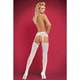 Чулки с поясом Obs_S 206 garter stockings White, размер XL/XXL