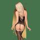 Чулок на тело Penthouse Hot Nightfall, черный, XL