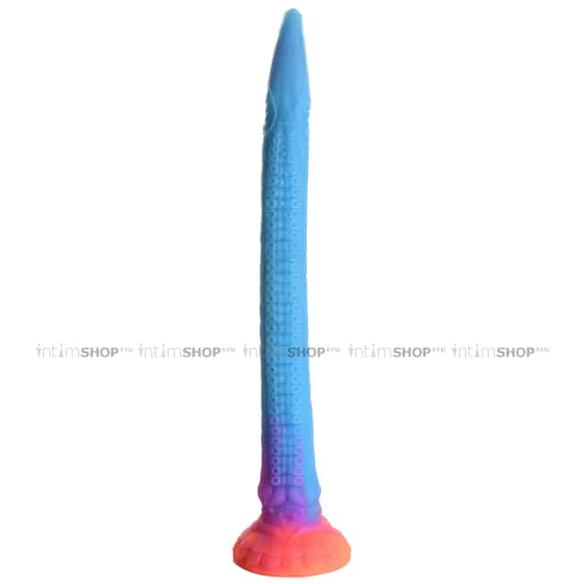 

Фаллоимитатор XR Brands Creature Cocks Makara Snake светящийся в темноте 46.4 см, голубой