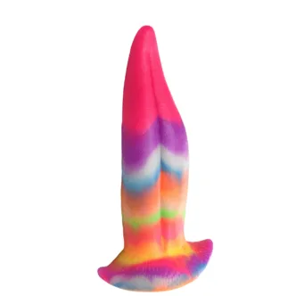 Фаллоимитатор XR Brands Creature Cocks Unicorn Kiss светящийся в темноте 21.3 см, разноцветный