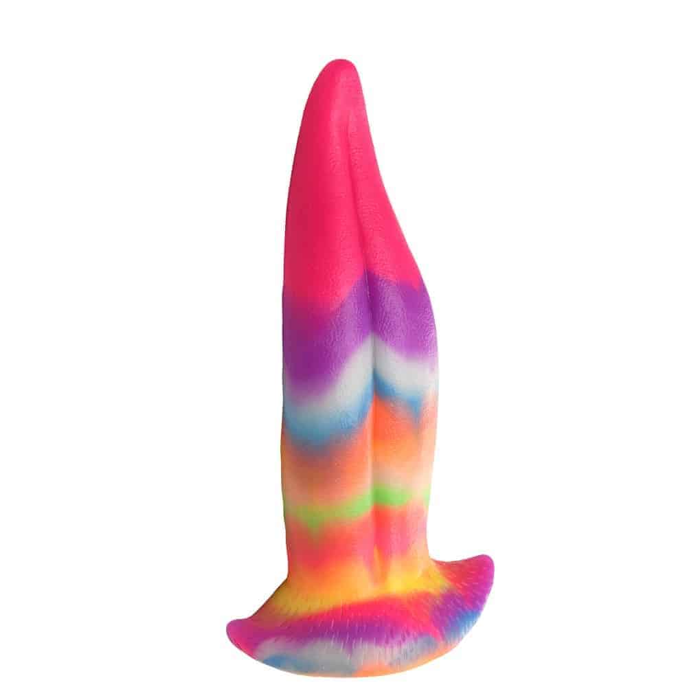 Фаллоимитатор XR Brands Creature Cocks Unicorn Kiss светящийся в темноте 21.3 см, разноцветный
