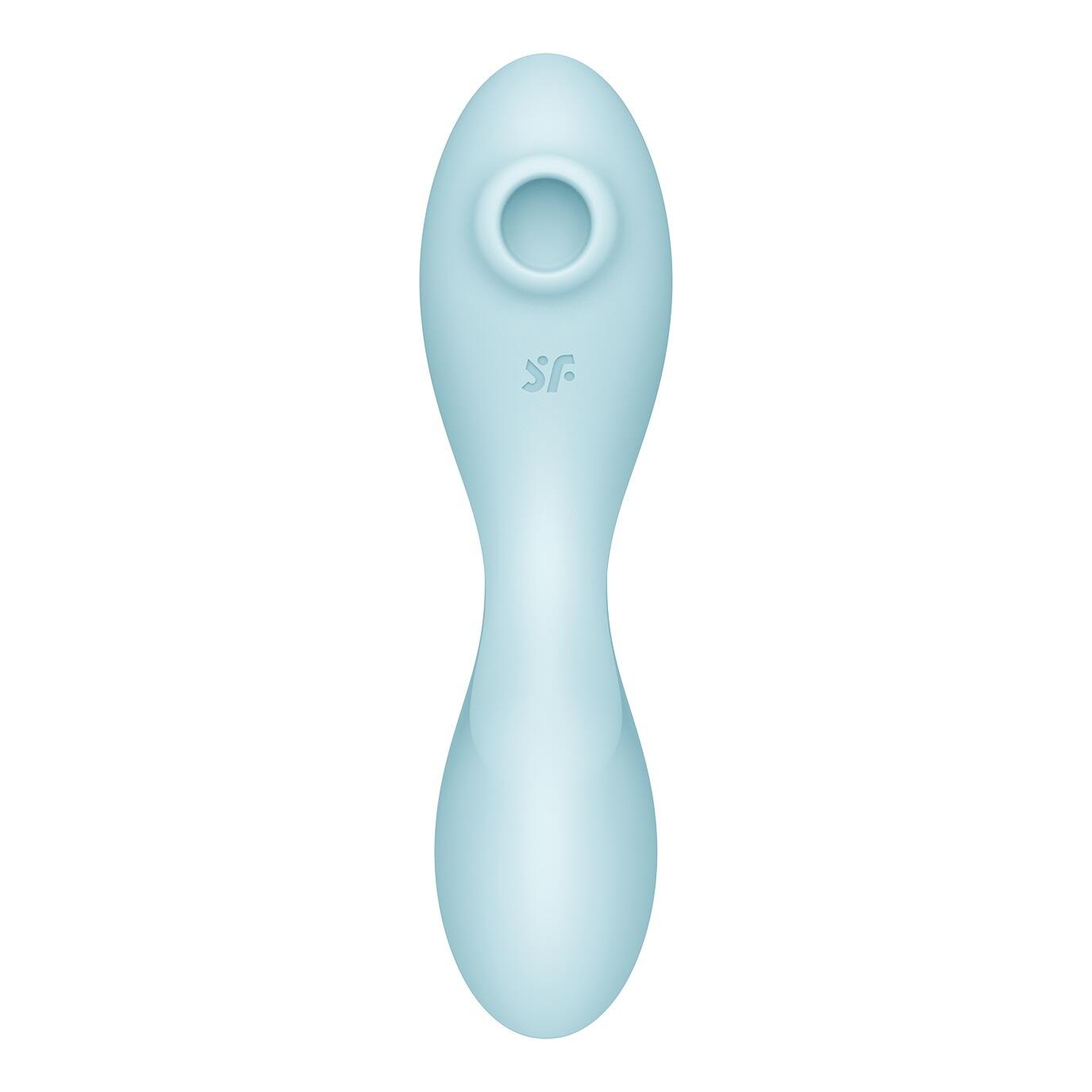 Вакуумно-волновой стимулятор и вибратор для точки G Satisfyer Curvy Trinity 5+, голубой